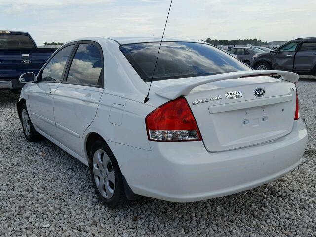 KNAFE121085541830 - 2008 KIA SPECTRA EX WHITE photo 3