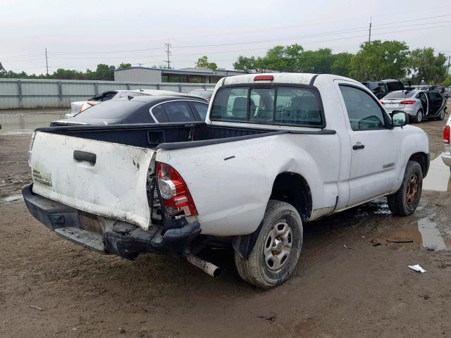 5TENX22N99Z651646 - 2009 TOYOTA TACOMA WHITE photo 4