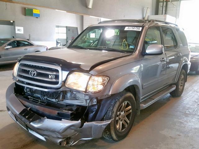 5TDZT38A23S157950 - 2003 TOYOTA SEQUOIA LI SILVER photo 9