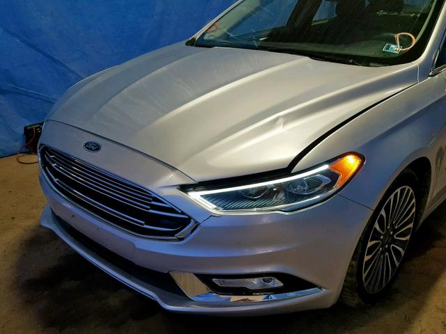 3FA6P0RU0JR234545 - 2018 FORD FUSION TIT SILVER photo 9