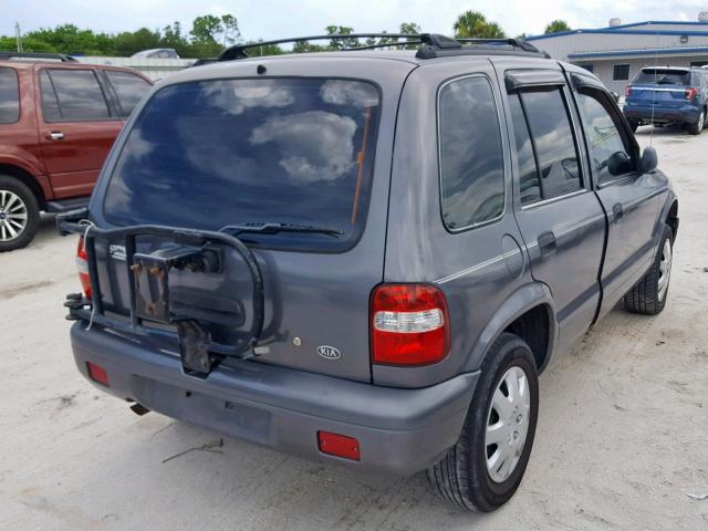 KNDJB723915070227 - 2001 KIA SPORTAGE GRAY photo 4