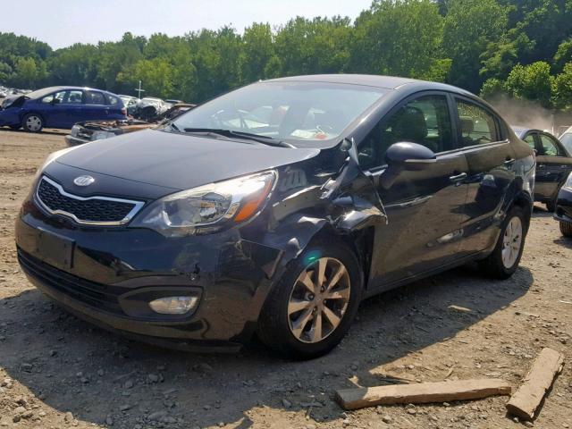 KNADN4A33D6124752 - 2013 KIA RIO EX BLACK photo 2