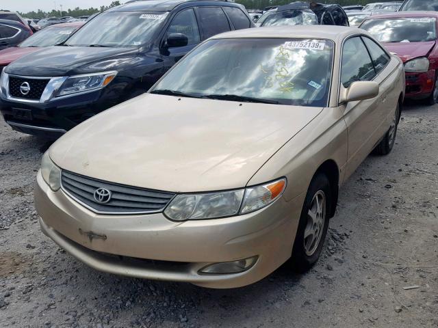 2T1CE22PX2C013867 - 2002 TOYOTA CAMRY SOLA GOLD photo 2