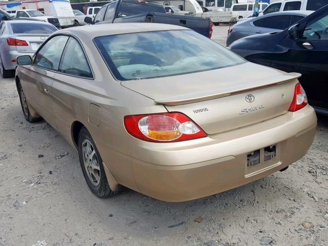 2T1CE22PX2C013867 - 2002 TOYOTA CAMRY SOLA GOLD photo 3