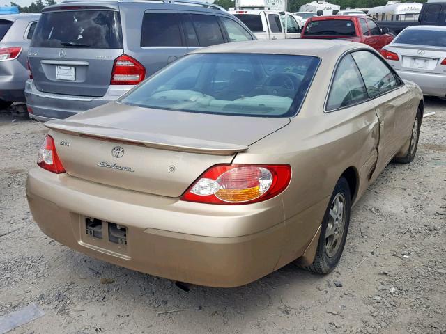 2T1CE22PX2C013867 - 2002 TOYOTA CAMRY SOLA GOLD photo 4