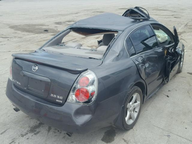 1N4BL11D65N426444 - 2005 NISSAN ALTIMA SE GRAY photo 4