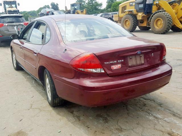 1FAFP55U04A152252 - 2004 FORD TAURUS SES MAROON photo 3