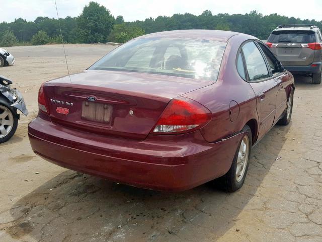 1FAFP55U04A152252 - 2004 FORD TAURUS SES MAROON photo 4