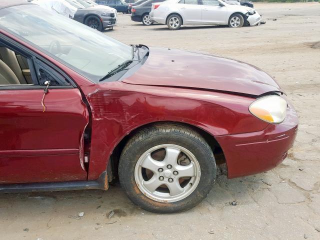 1FAFP55U04A152252 - 2004 FORD TAURUS SES MAROON photo 9