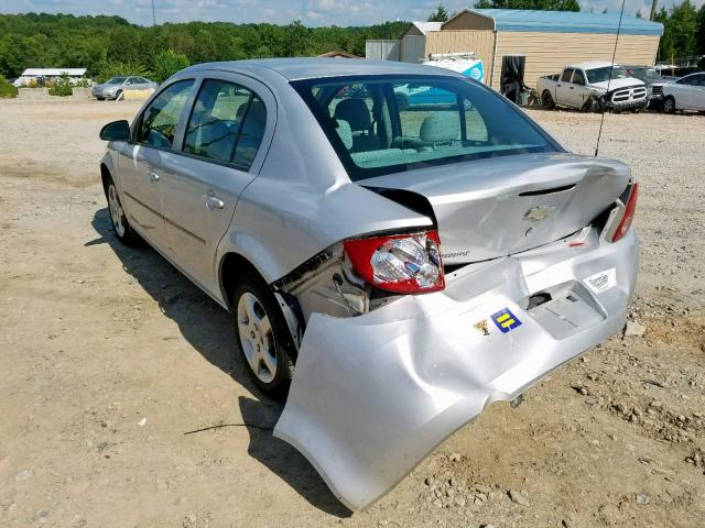 1G1AK52F157556841 - 2005 CHEVROLET COBALT SILVER photo 3