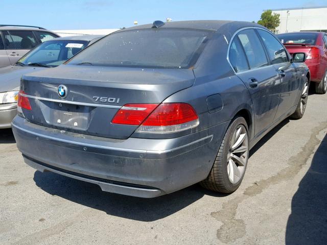 WBAHL835X7DT08745 - 2007 BMW 750 I CHARCOAL photo 4