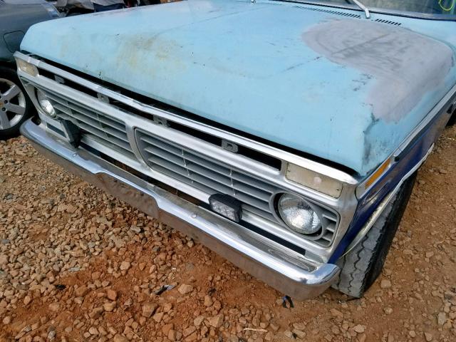 F10YNW00284 - 1975 FORD F100 BLUE photo 9