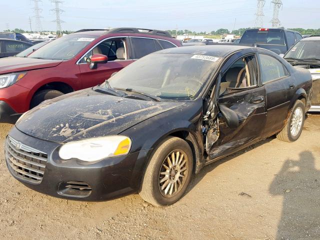 1C3EL46X56N114004 - 2006 CHRYSLER SEBRING BLACK photo 2