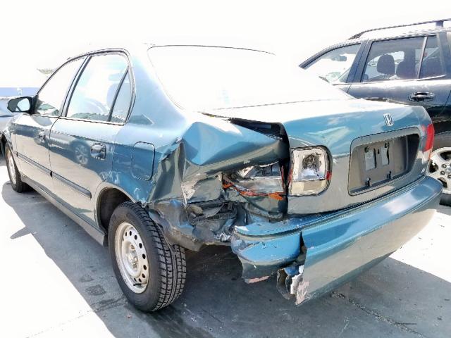 1HGEJ662XTL037995 - 1996 HONDA CIVIC DX BLUE photo 3