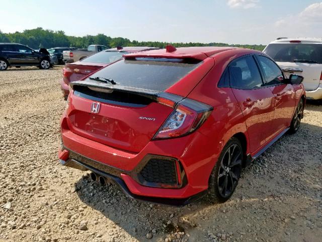 SHHFK7H4XHU221069 - 2017 HONDA CIVIC SPOR RED photo 4