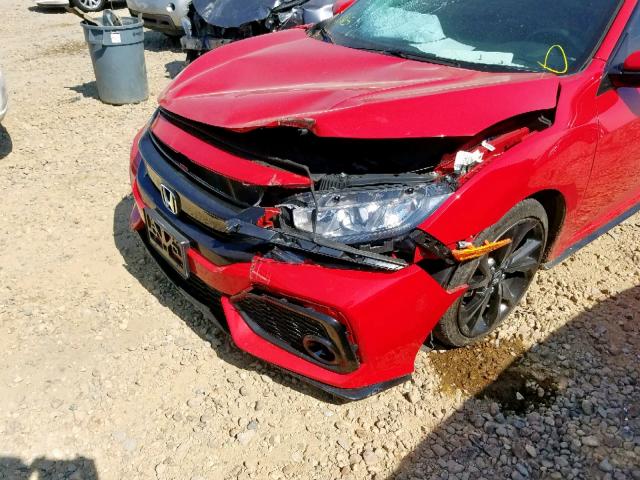 SHHFK7H4XHU221069 - 2017 HONDA CIVIC SPOR RED photo 9