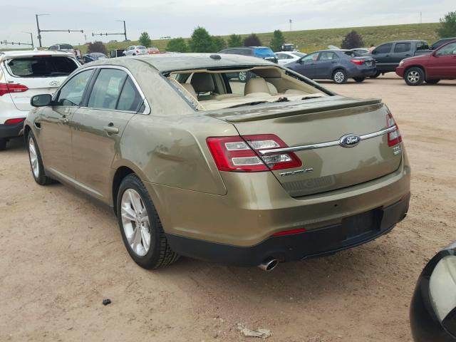 1FAHP2H84DG169431 - 2013 FORD TAURUS SEL GREEN photo 3