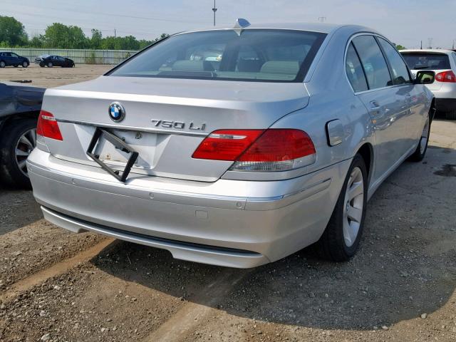 WBAHN83507DT69807 - 2007 BMW 750 SILVER photo 4