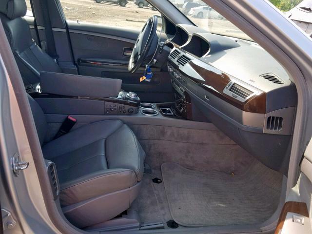 WBAHN83507DT69807 - 2007 BMW 750 SILVER photo 5