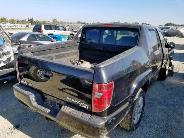 5FPYK1F52BB452758 - 2011 HONDA RIDGELINE BLACK photo 4