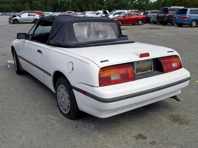 6MPCT01Z5N8603562 - 1992 MERCURY CAPRI WHITE photo 3