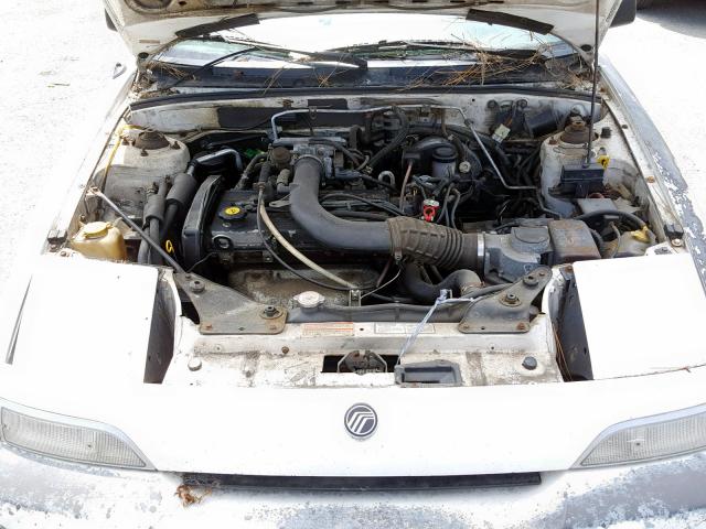 6MPCT01Z5N8603562 - 1992 MERCURY CAPRI WHITE photo 7