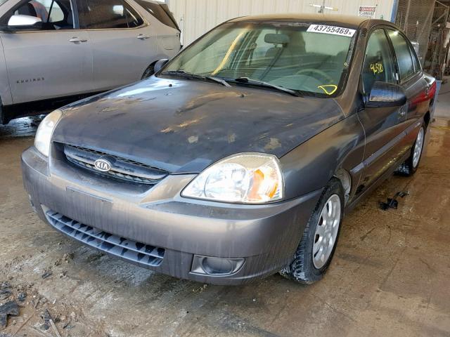 KNADC125336281698 - 2003 KIA RIO GRAY photo 2