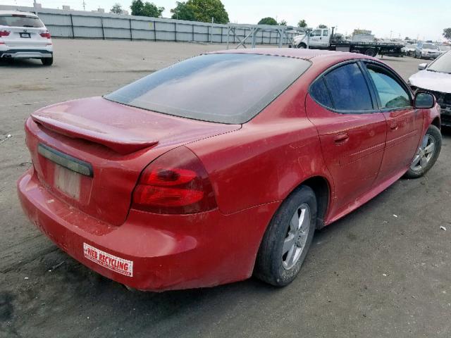 2G2WP552881168423 - 2008 PONTIAC GRAND PRIX RED photo 4