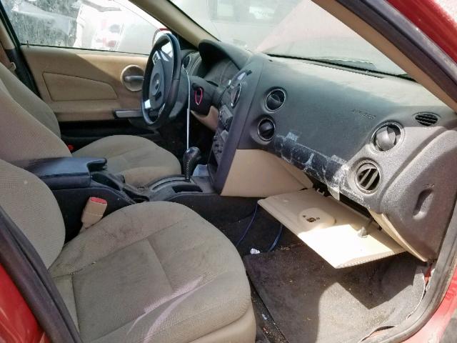 2G2WP552881168423 - 2008 PONTIAC GRAND PRIX RED photo 5