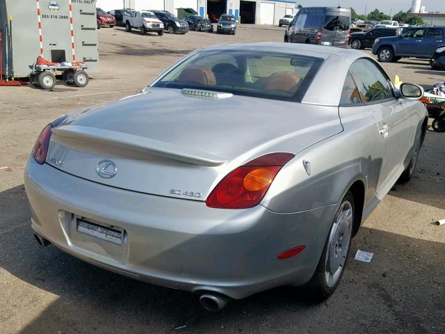 JTHFN48Y620033891 - 2002 LEXUS SC 430 SILVER photo 4