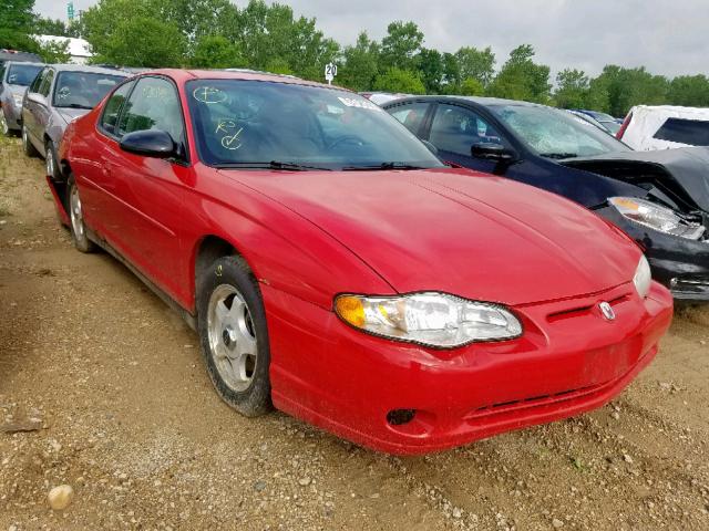 2G1WW12E849272291 - 2004 CHEVROLET MONTE CARL RED photo 1