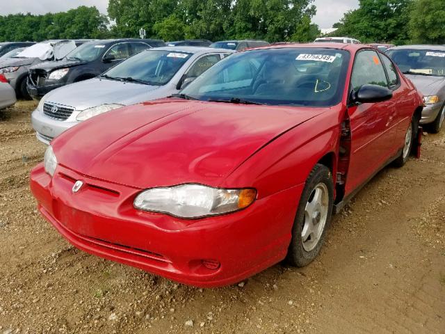 2G1WW12E849272291 - 2004 CHEVROLET MONTE CARL RED photo 2