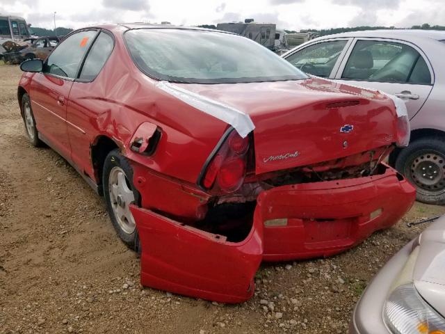 2G1WW12E849272291 - 2004 CHEVROLET MONTE CARL RED photo 3