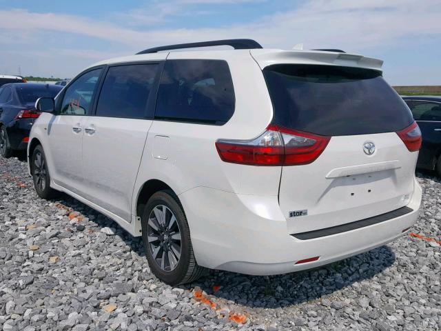 5TDDZ3DC8LS232053 - 2020 TOYOTA SIENNA LIM WHITE photo 3