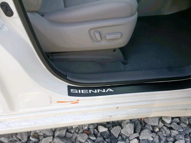 5TDDZ3DC8LS232053 - 2020 TOYOTA SIENNA LIM WHITE photo 9