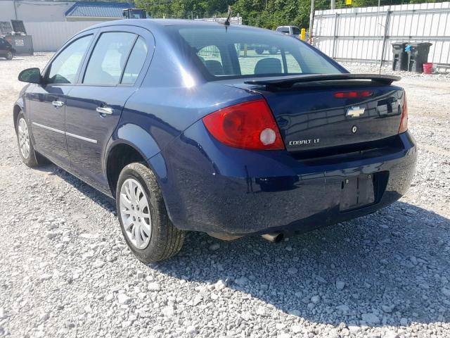 1G1AT58H097163411 - 2009 CHEVROLET COBALT LT BLUE photo 3