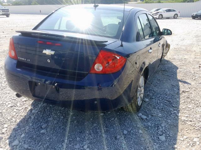 1G1AT58H097163411 - 2009 CHEVROLET COBALT LT BLUE photo 4