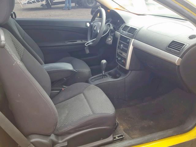 1G1AL15F377211122 - 2007 CHEVROLET COBALT LT YELLOW photo 5