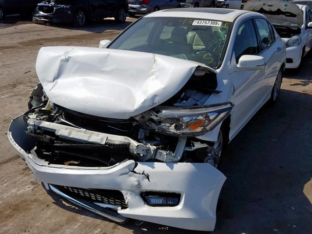 1HGCR3F83EA003916 - 2014 HONDA ACCORD EXL WHITE photo 2