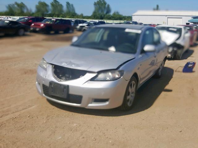 JM1BK12F281794161 - 2008 MAZDA 3 I SILVER photo 2