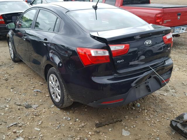 KNADM4A31E6368159 - 2014 KIA RIO LX BLACK photo 3