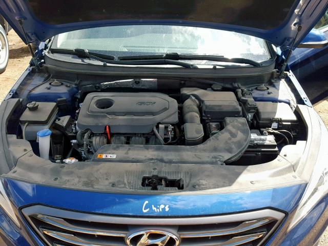 5NPE34AF8FH102603 - 2015 HYUNDAI SONATA SPO BLUE photo 7