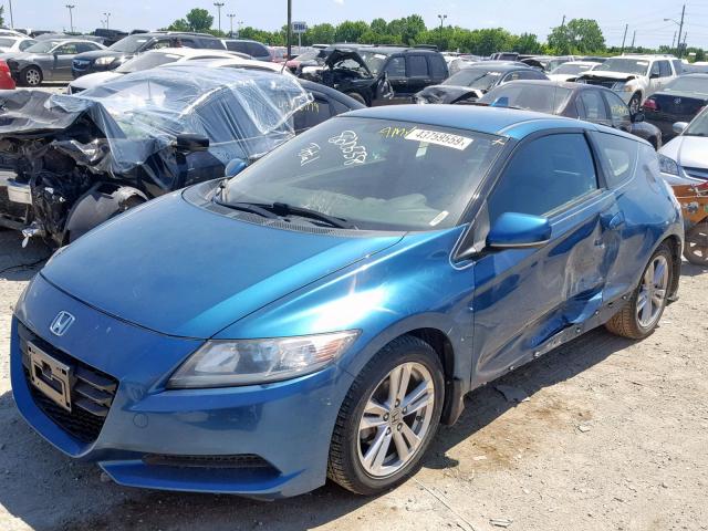 JHMZF1D45CS001340 - 2012 HONDA CR-Z BLUE photo 2