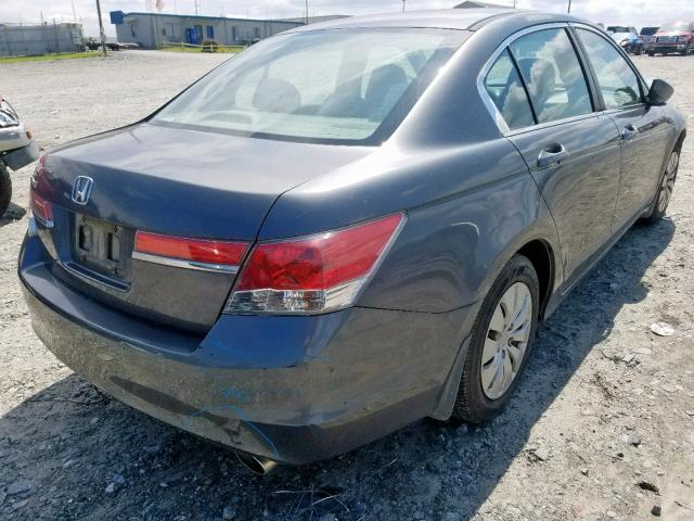 1HGCP2F38CA044141 - 2012 HONDA ACCORD LX GRAY photo 4