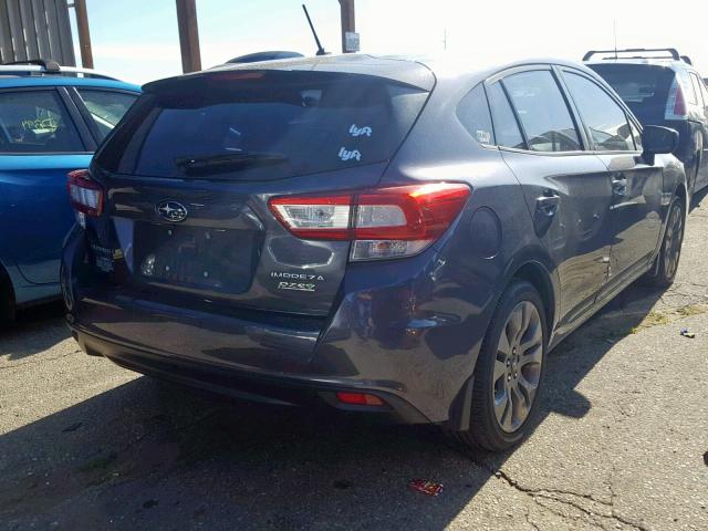 4S3GTAA68H3742123 - 2017 SUBARU IMPREZA GRAY photo 4