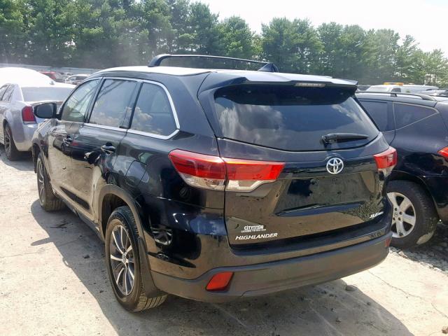 5TDJZRFH7JS542559 - 2018 TOYOTA HIGHLANDER BLACK photo 3