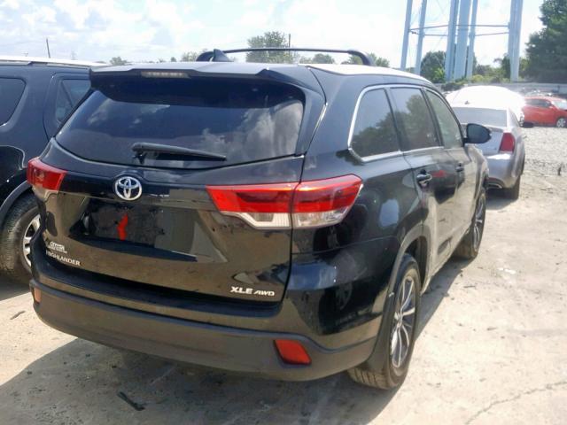 5TDJZRFH7JS542559 - 2018 TOYOTA HIGHLANDER BLACK photo 4