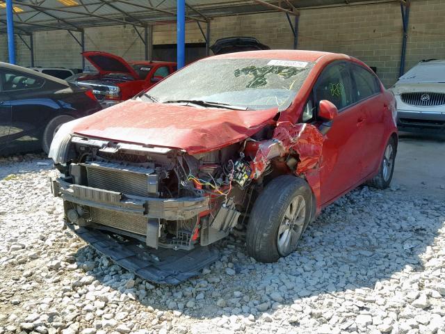 KNADN4A34G6569831 - 2016 KIA RIO EX BURGUNDY photo 2