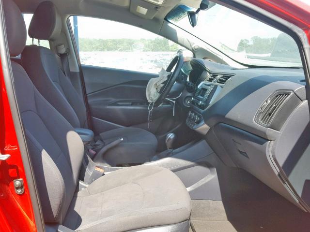 KNADN4A34G6569831 - 2016 KIA RIO EX BURGUNDY photo 5