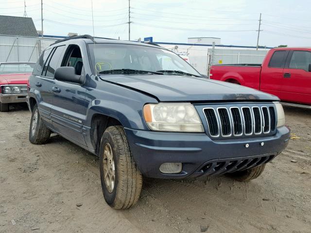 1J4GW58N62C126837 - 2002 JEEP GRAND CHER BLUE photo 1